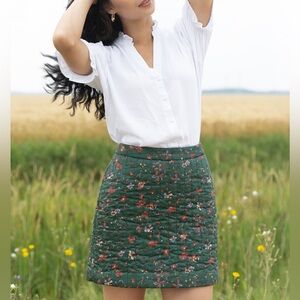 Quilted Floral Skirt